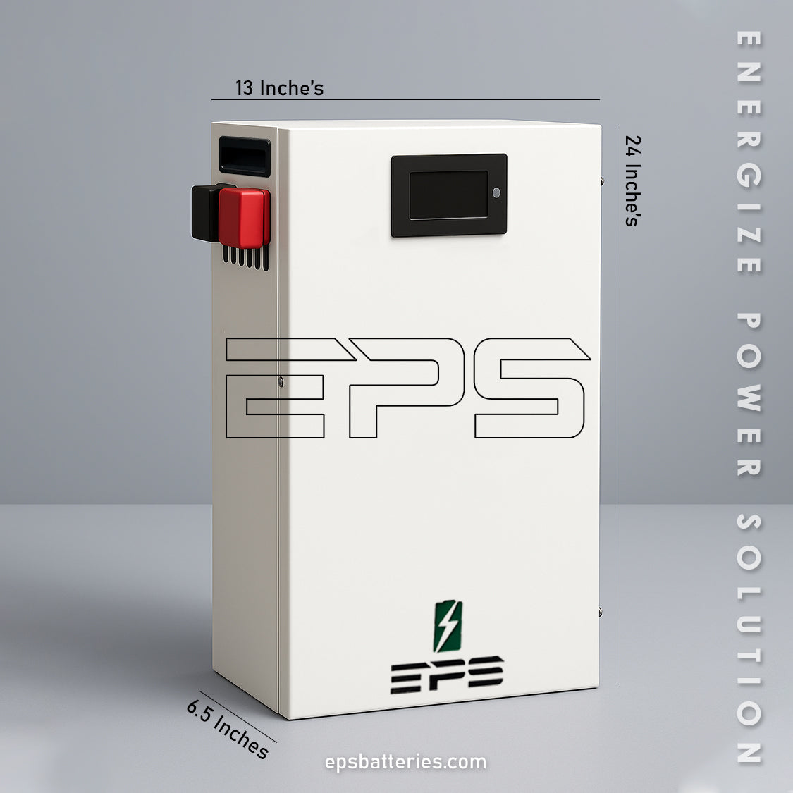 25.6V 210Ah LiFePO₄ Wall-Mount Power Bank By EPS Batteries