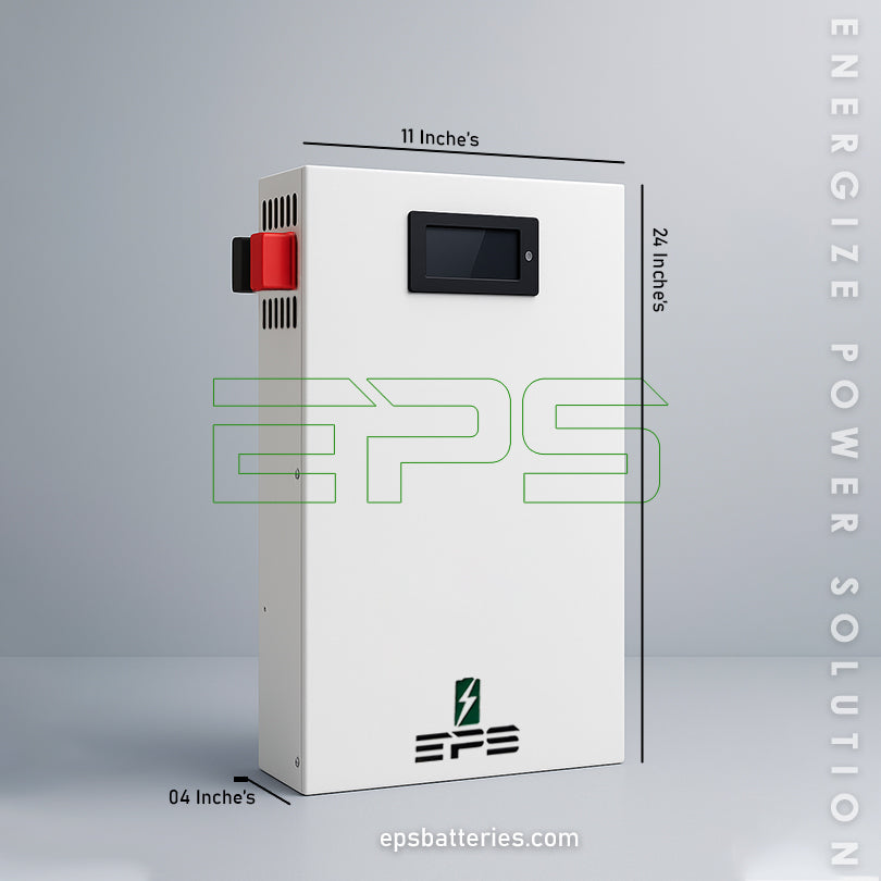 25.6V 105Ah LiFePO₄ Wall-Mount Power Bank By EPS Batteries