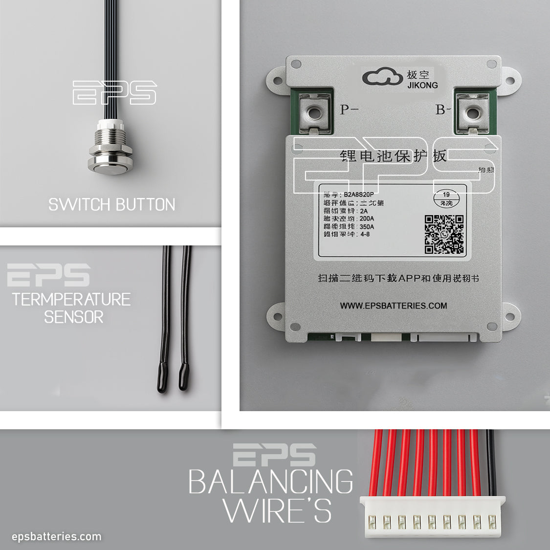 JK Smart BMS 8s 200A 2A-Balancing ( 12v & 24v ) Supportable